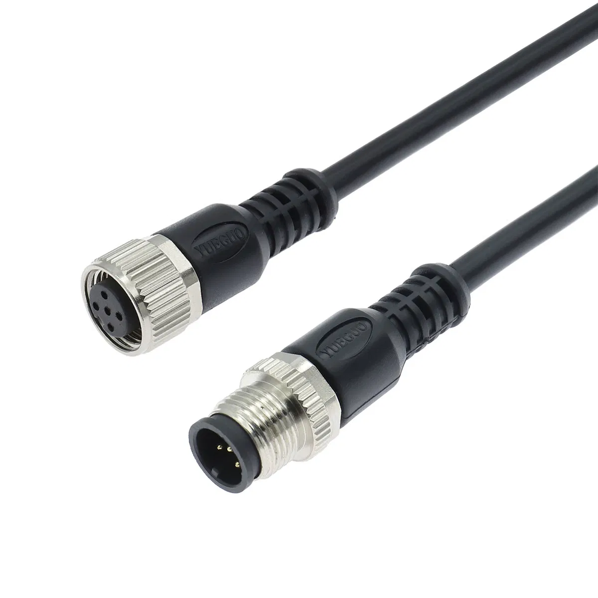 Línea de Conexión de Sensor M12 Conector de Aviación 5-Pin Conector a Tope Macho Hembra Impermeable