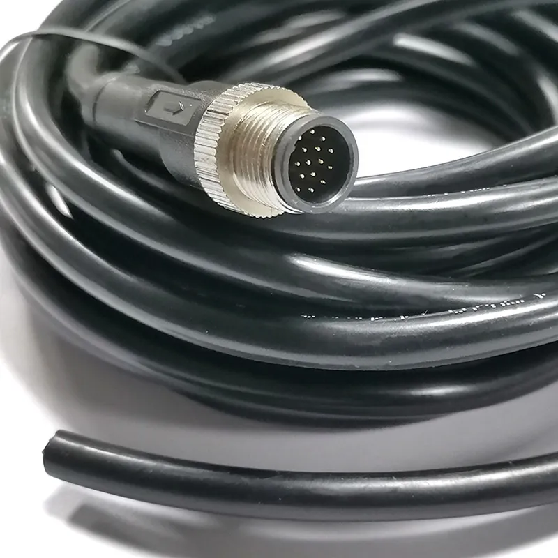 Conector de cable de sensor multi núcleo a-Code industrial IP67 M12 17-Pin masculino