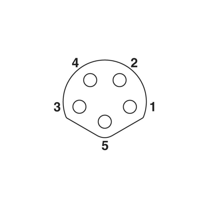 M8 5pin Conector Femenino Moldeable Sin Blindaje de Latón Niquelado Conector Industrial de Sensor