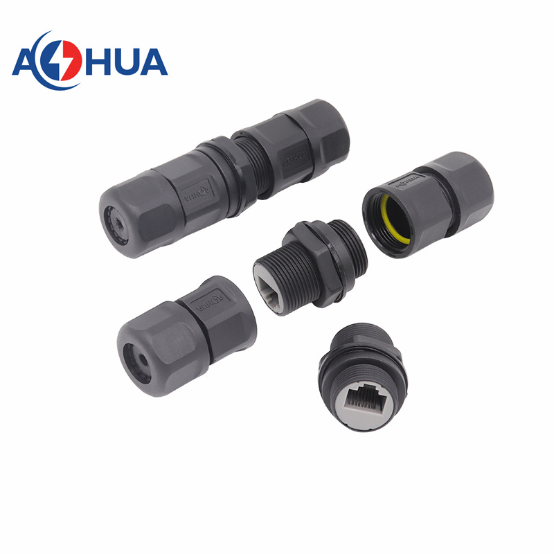 Venta Caliente Adaptador de Enchufe de Cristal Impermeable 8p8c Arnés de Cableado Conector de Potencia PCB Conector de Red Ethernet RJ45 Cat5 CAT6 Conector de Panel de Cable Eléctrico