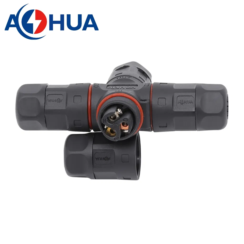 Conector de cable impermeable tipo X para fijación de tornillos automotrices