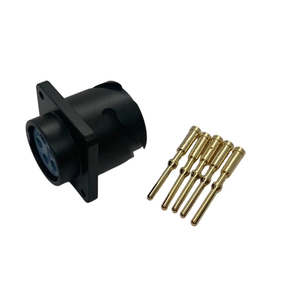 Conector de soldadura dorado macho de panel montado de Amphenol Vg95234 3102A 18s-11 5pin con crimpado