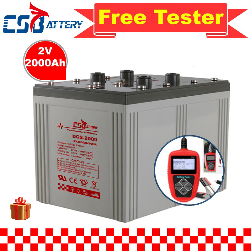 Batería Csbattery 2V2000ah Mf de Ciclo Profundo AGM para Alta Eficiencia de Recombinaión/Sistemas VFD Estacionarios Solares