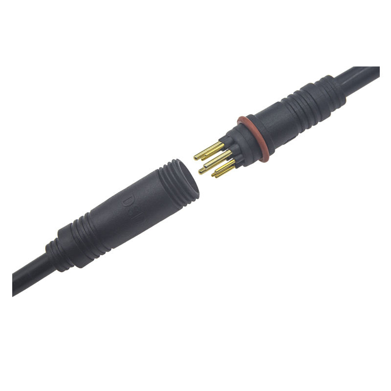 Conector de Cabeza de Motor Directo M13 Adaptador Automotriz Macho Hembra (3+6) 9 Enchufe IP67 Conector de Cable Impermeable