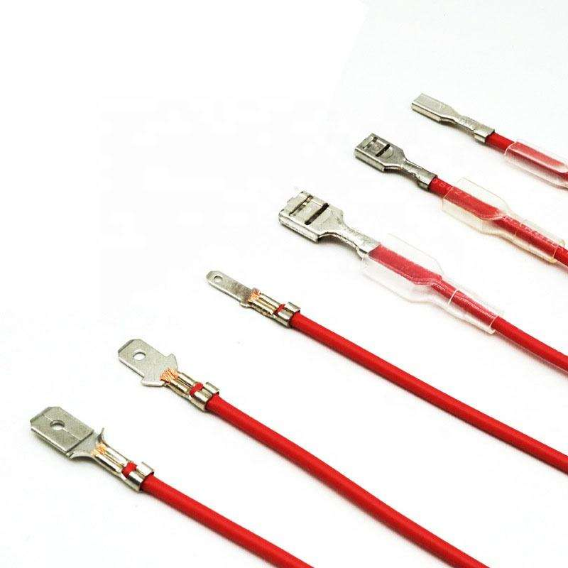 Conector de terminal hembra de espiga con resorte de cobre niquelado Unitech 2.8/4.8/6.3mm aislado para cable de automóvil 500V