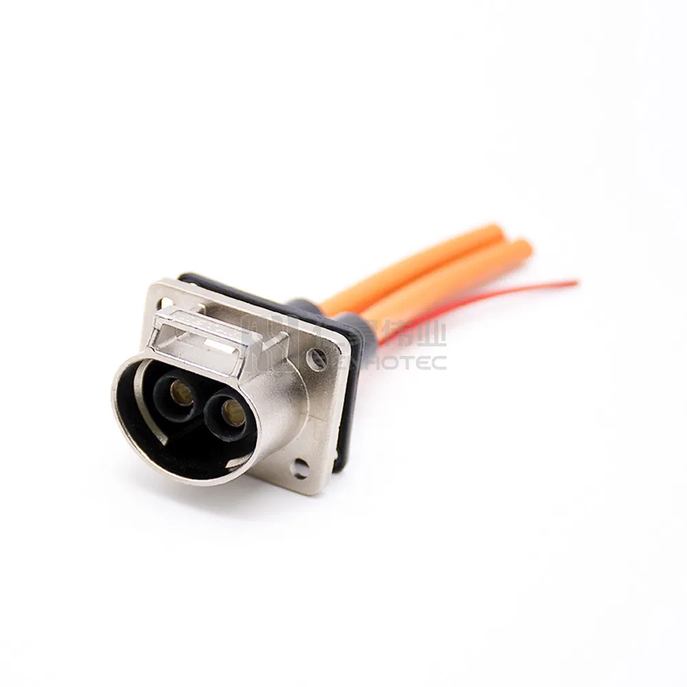 Carcasa de metal 16A 23A 35AMP Hvil 2pin Conector recto 180 Cable de alimentación de corriente continua con enchufe y toma para controlador de motor de batería PDU