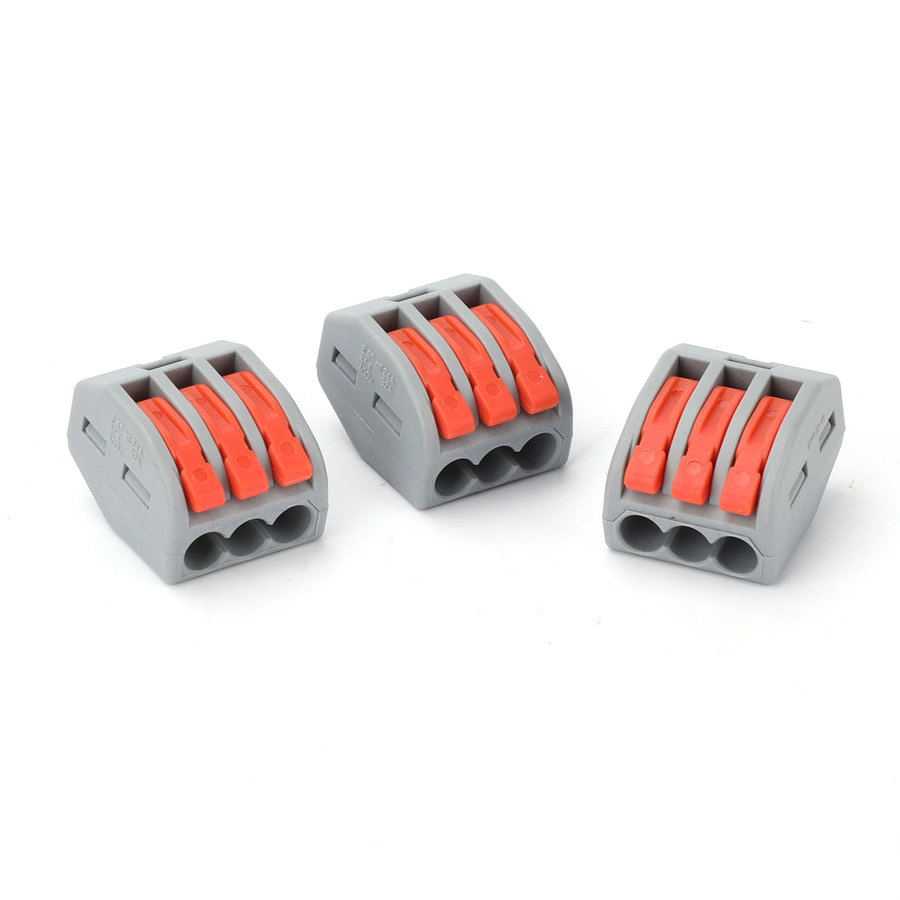 Conector de cable compacto de empuje personalizado al por mayor con voltaje nominal 450V para sistema de iluminación