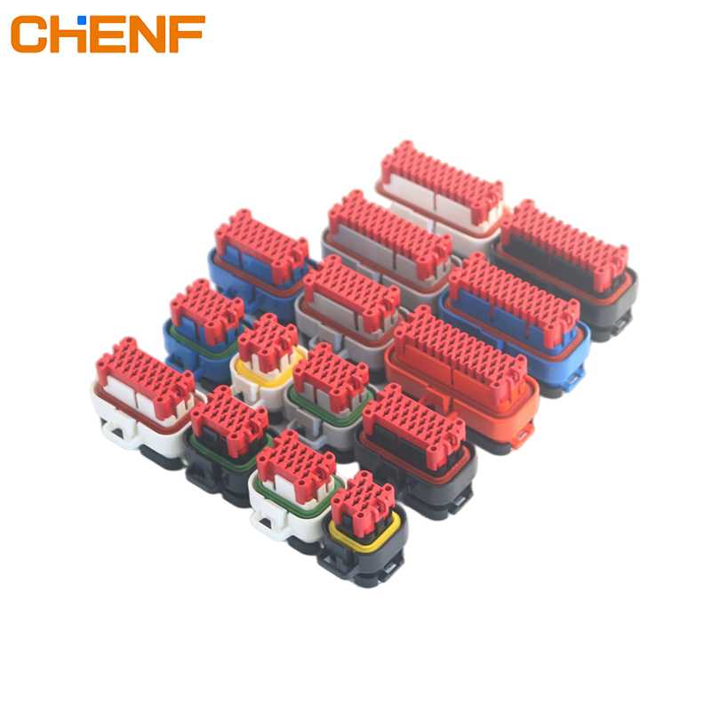 Conector Automotriz Femenino Chenf Longitud de Arnés de Cable Personalizado 14-Pin Adaptador de Alta Corriente con Carcasa de Nylon y Latón