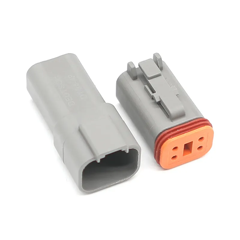 2/3/4/6/8/12pin Conectores de alta calidad a prueba de agua de la serie Dt, conectores automotrices macho y hembra, venta directa de fábrica de conectores para automóviles Dt04 Dt06