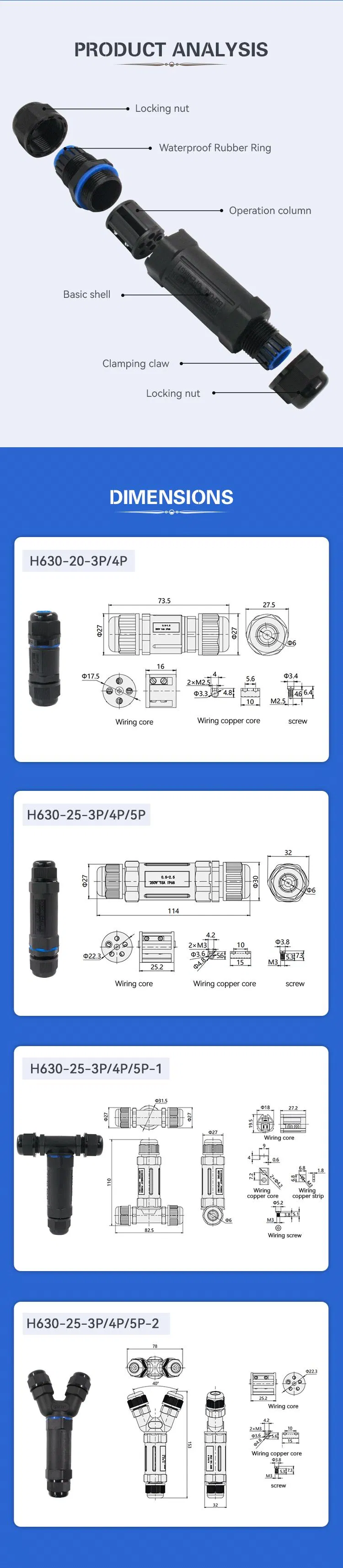 Pruebas de Calidad Conector Impermeable H630