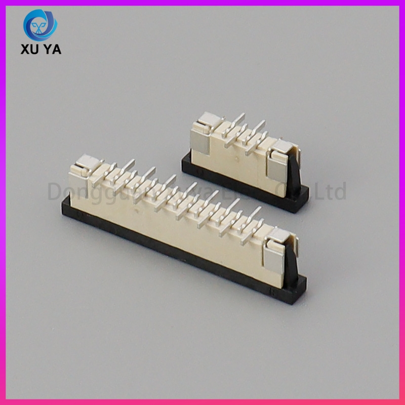 Fábrica de Suministro Estable 1.0mm Presentación 4p-30p Conector FPC Montaje Vertical Tipo Cajón Socket FFC para Pantalla de Instrumentos Automotrices Electrodoméstico Inteligente Cable Plano