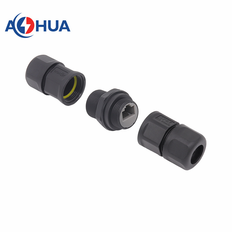 Venta Caliente Adaptador de Enchufe de Cristal Impermeable 8p8c Arnés de Cableado Conector de Potencia PCB Conector de Red Ethernet RJ45 Cat5 CAT6 Conector de Panel de Cable Eléctrico
