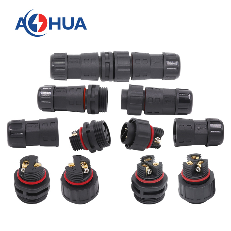 Conector de Potencia a Prueba de Agua para Ensamblaje de Motor Agrícola Exterior 2pin Masculino Femenino