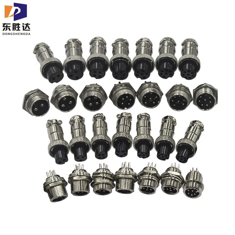 M12 M16 Aviación Automotriz 3-8 Conector de Cable de Enchufe Macho Hembra de Metal
