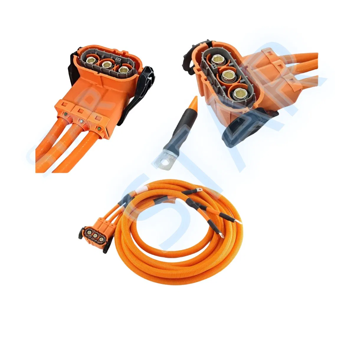 45A Enchufe Automotriz de Alta Tensión 3 Pin Vehículos de Nueva Energía Cable de Alimentación a Prueba de Agua Conector EV Cable de Batería