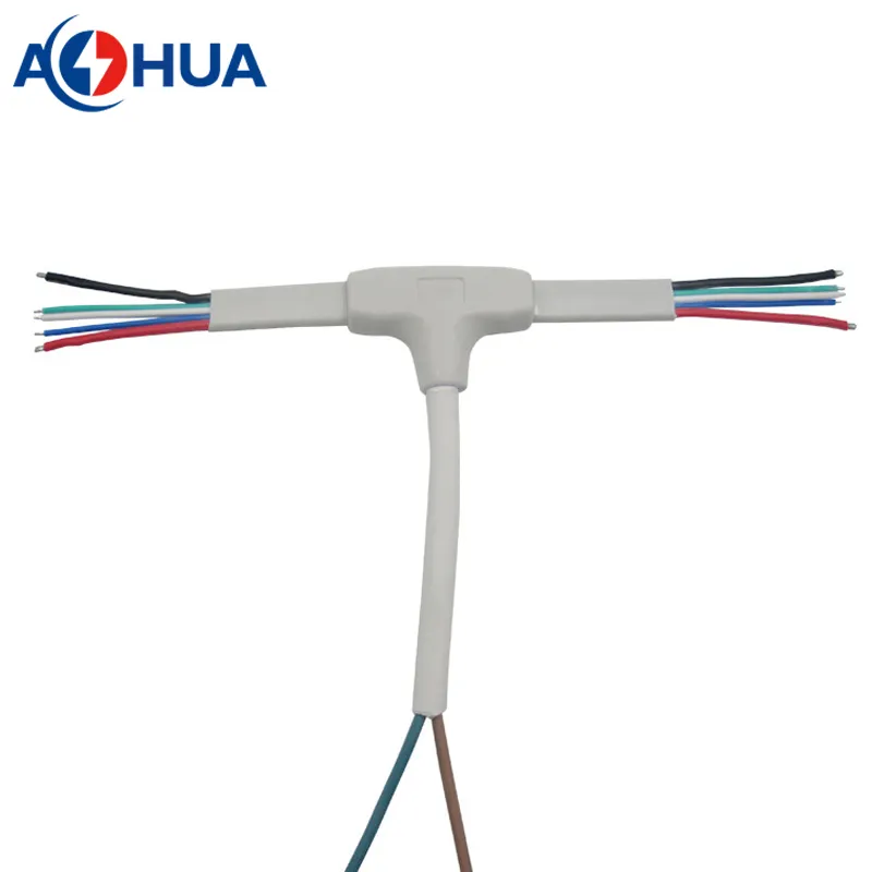 Distribuidor tipo T con cable desnudo