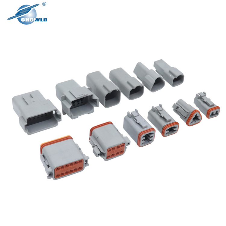 Conector de enchufe de alta calidad Deutsch Dt Dt04 Dt06 2 3 4 6 8 12 terminal eléctrico de cable de arnés de alambre a prueba de agua para automóvil, conector automotriz macho y hembra