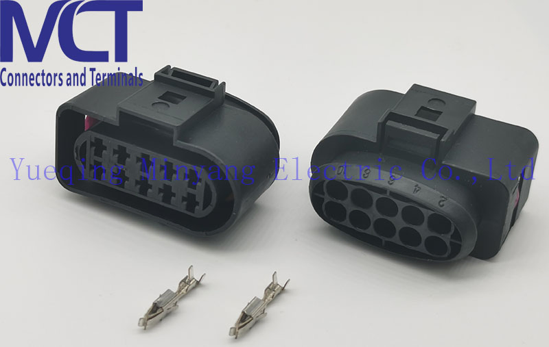 10 Conector de alojamiento de cable de faro Auto AMP 493572 para Volkswagen Fabia arnés de cableado automotriz