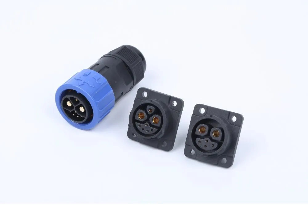 2 Pin de alta tensión IP67 Conector de motor impermeable para sistemas de baterías de litio