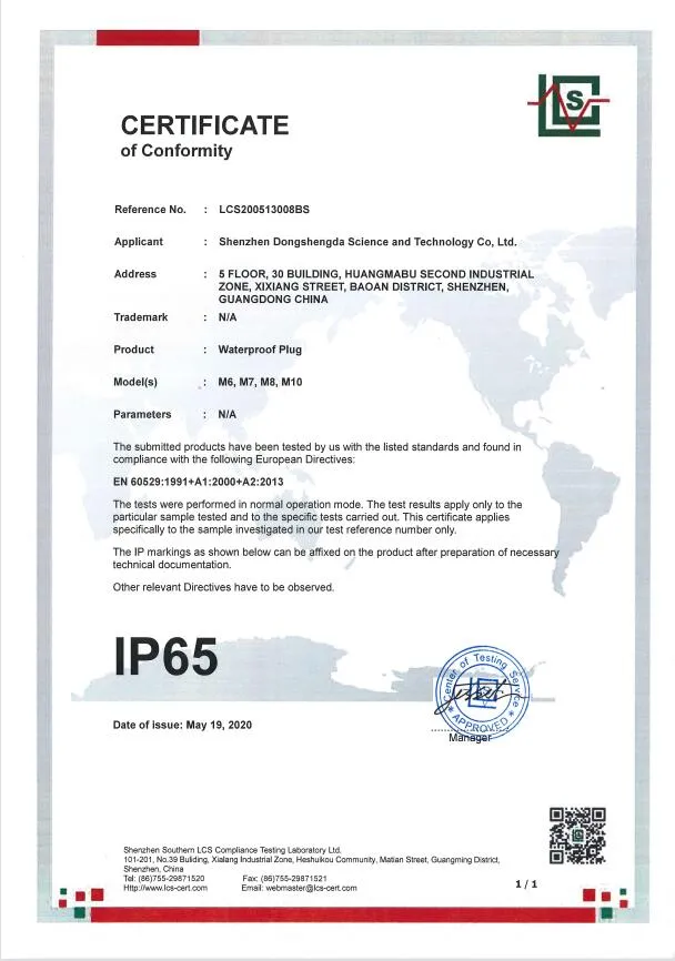 Certificado de Conformidad