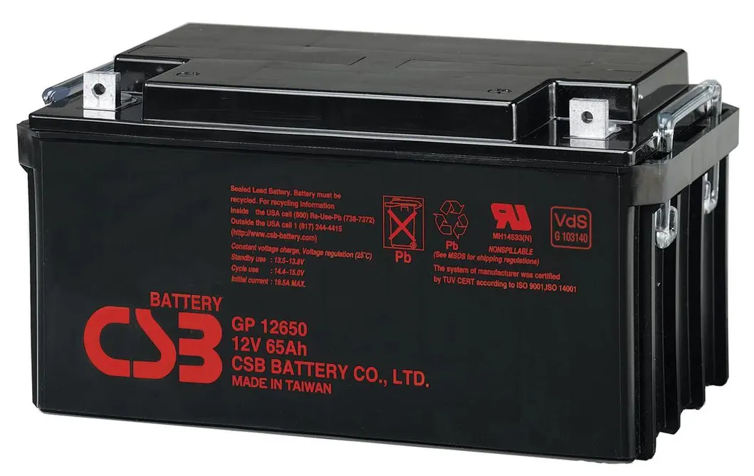 Batería Csb Gp12400, B2 Terminal, Compatible con sistemas APC UPS, Recargable, Altamente eficiente, A prueba de fugas y libre de mantenimiento