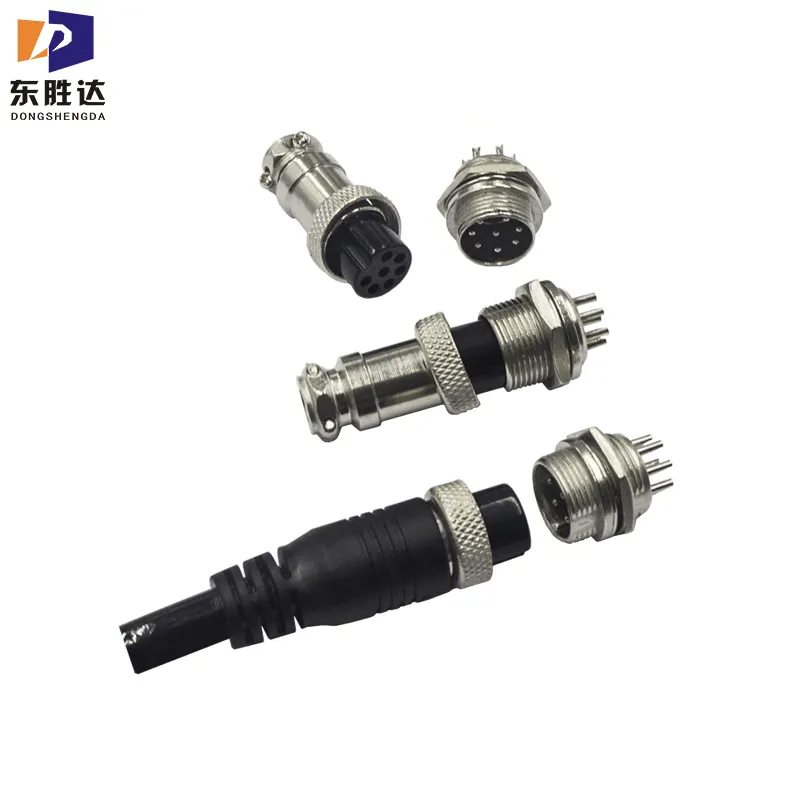 M12 M16 Aviación Automotriz 3-8 Conector de Cable de Enchufe Macho Hembra de Metal