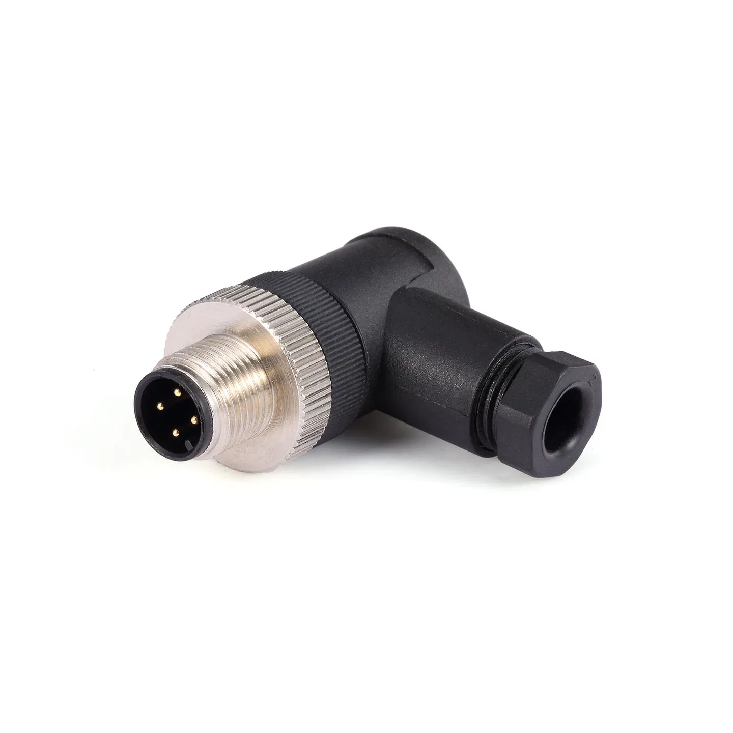 Conector de enchufe de sensor de codo masculino premium 4-Core M12