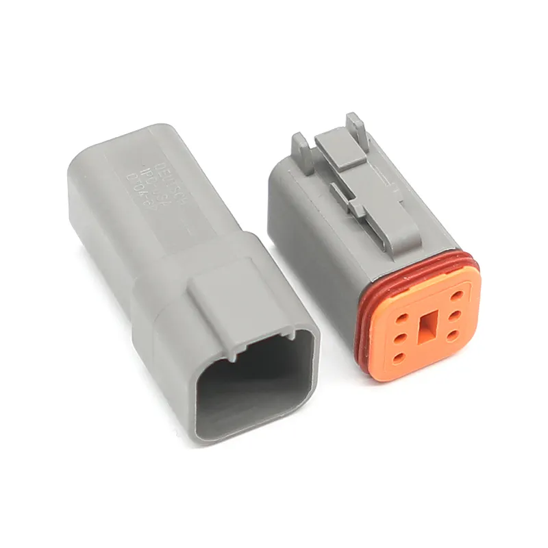 2/3/4/6/8/12pin Conectores de alta calidad a prueba de agua de la serie Dt, conectores automotrices macho y hembra, venta directa de fábrica de conectores para automóviles Dt04 Dt06