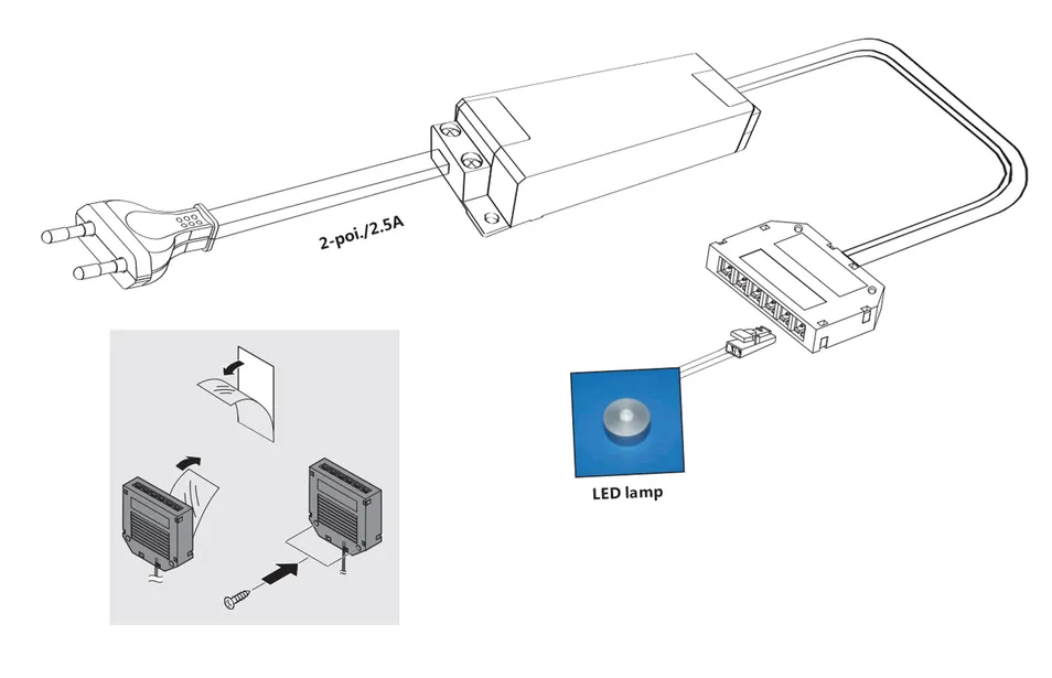 Conector macho LED conectores DuPont para cable de iluminación de gabinete LED
