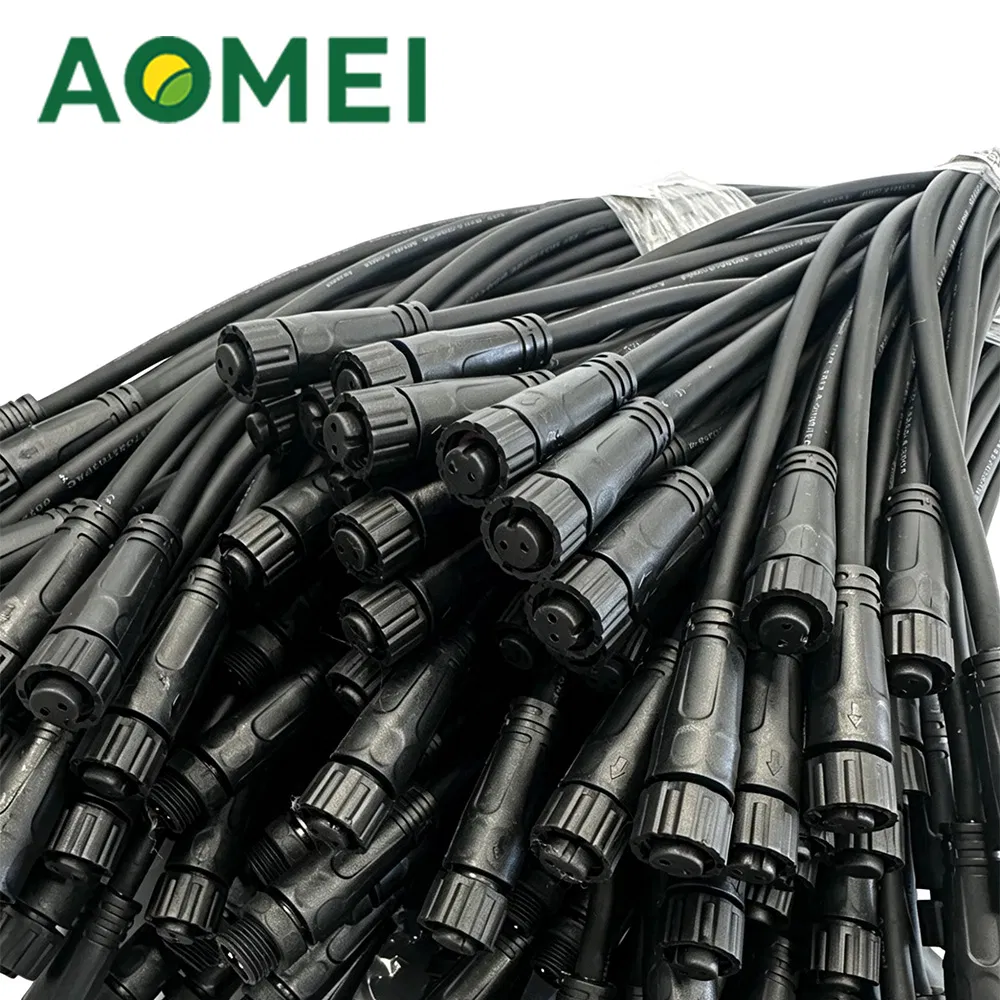 M12 Conector de cable impermeable para iluminación LED y CCTV