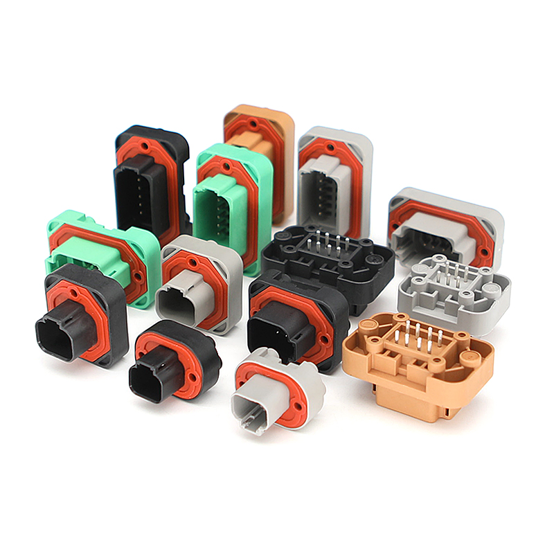 2/4/6/8/12pin Dt15 Conector Automotriz Impermeable Dt Pin Recto Montaje PCB Cabeza Cable a Placa Enchufe Socket Venta Directa de Fábrica