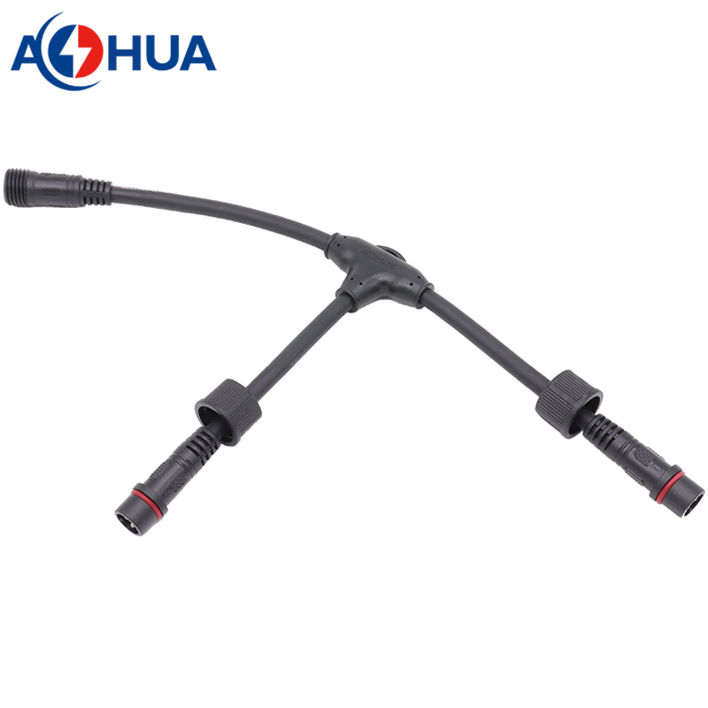 LED Strip Iluminación Distribuidor de señal de alimentación extensión hembra macho impermeable Conector de cable