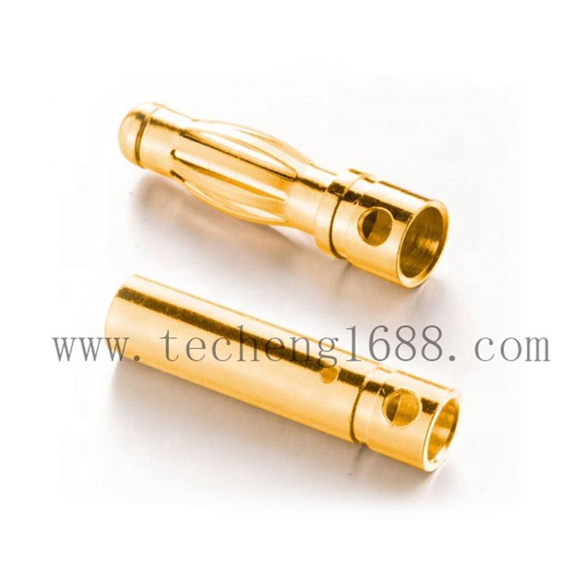 4mm Conector Banana Conector Jack Banana Conexión de Oro Cobre para Motor y Controlador de Velocidad Eléctrico