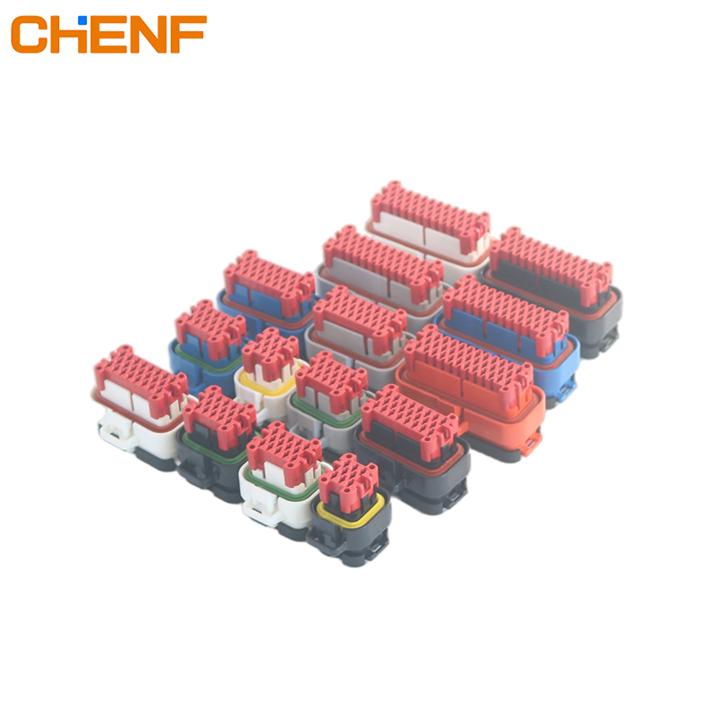 Conector Automotriz Femenino Chenf Longitud de Arnés de Cable Personalizado 14-Pin Adaptador de Alta Corriente con Carcasa de Nylon y Latón