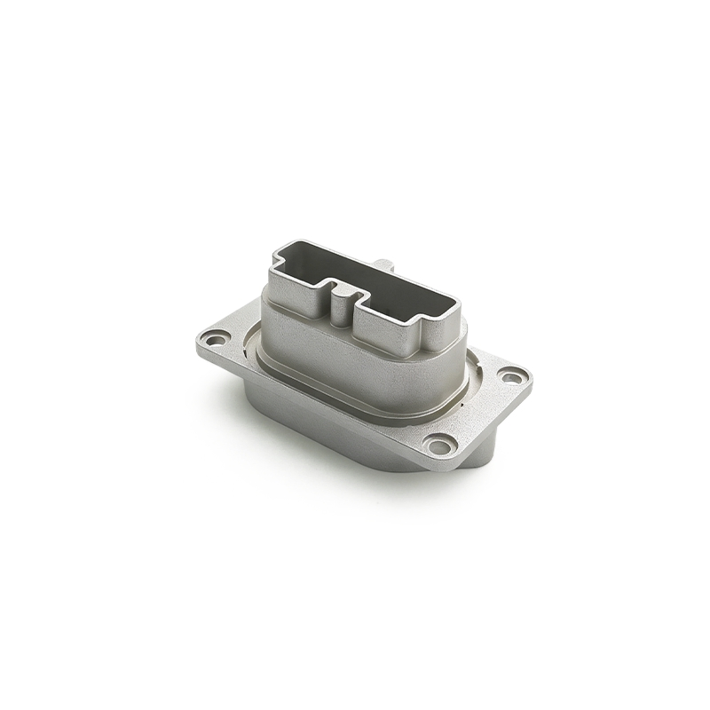 Conector de alojamiento de fundición de aluminio robusto de alta resistencia con brida, base de montaje en panel de precisión, OEM