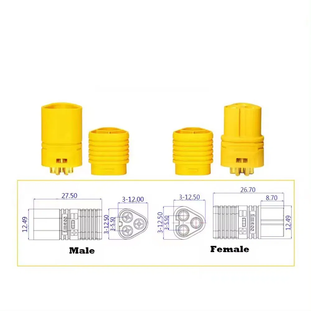 Conector de Motor de Enchufe y Toma de Alta Tensión Baquelita 3-Pin Mt 60 3p 12AWG