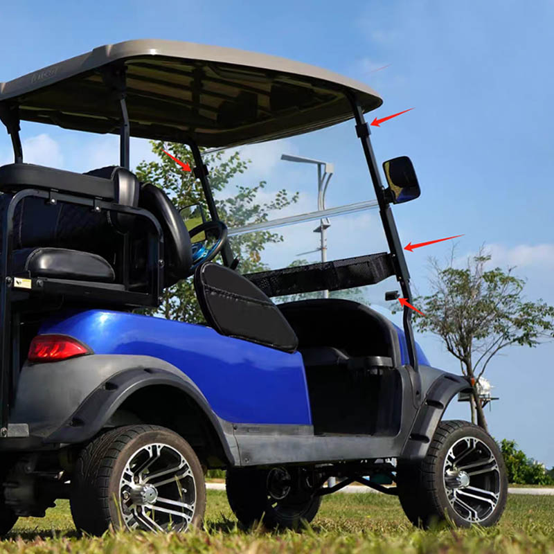 Peça de Carro Clube Carrinho de Golfe Substituição de Para-brisa Tinto Resistente a UV PC Clipes de Borracha para Para-brisa