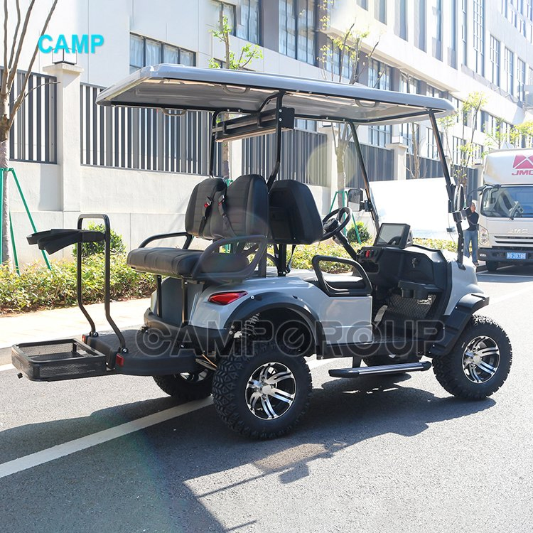 2024 Venda Quente Clubcar 4 Assento Carrinho de Golfe Fornecedor de Ouro Peças de Carrinho de Golfe Elétrico Personalizadas Grátis