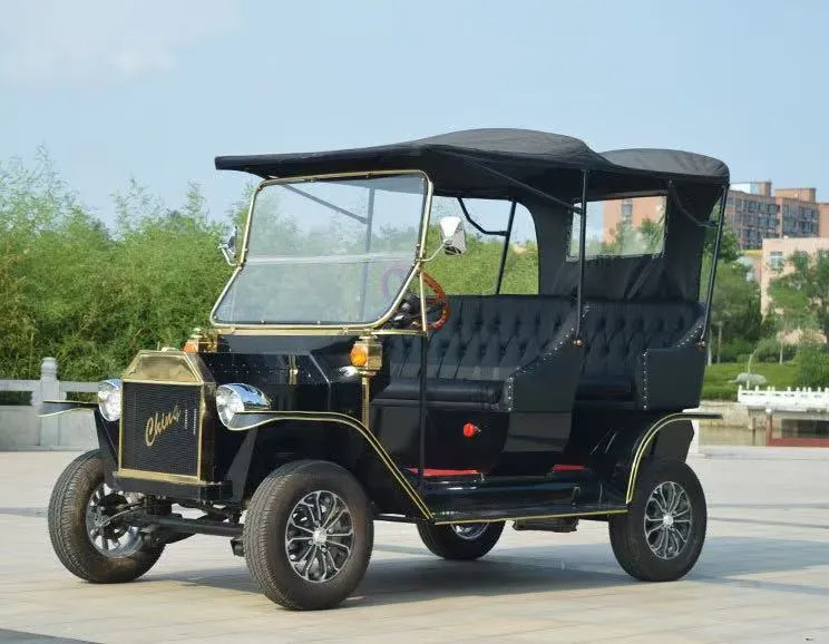 Acessórios Vintage para Carro Moderno Elegante Preto 5 Passageiro Clássico Carrinho de Golfe