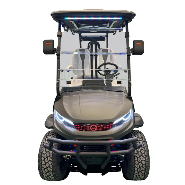 Elevação dianteira do carrinho de golfe
