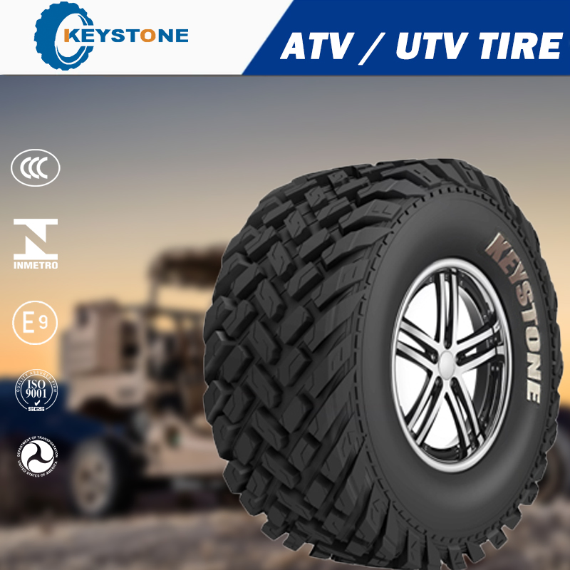 Pneu e Roda de ATV/UTV At24X8-12 At25X8-12 At26X8-12 At26X9-14 Pneu de Carrinho de Golfe