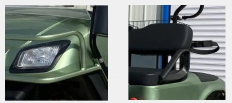 Mini Bateria de Lítio 2 Assento Carrinhos de Golfe a Gasolina Movidos a Gás Elétricos