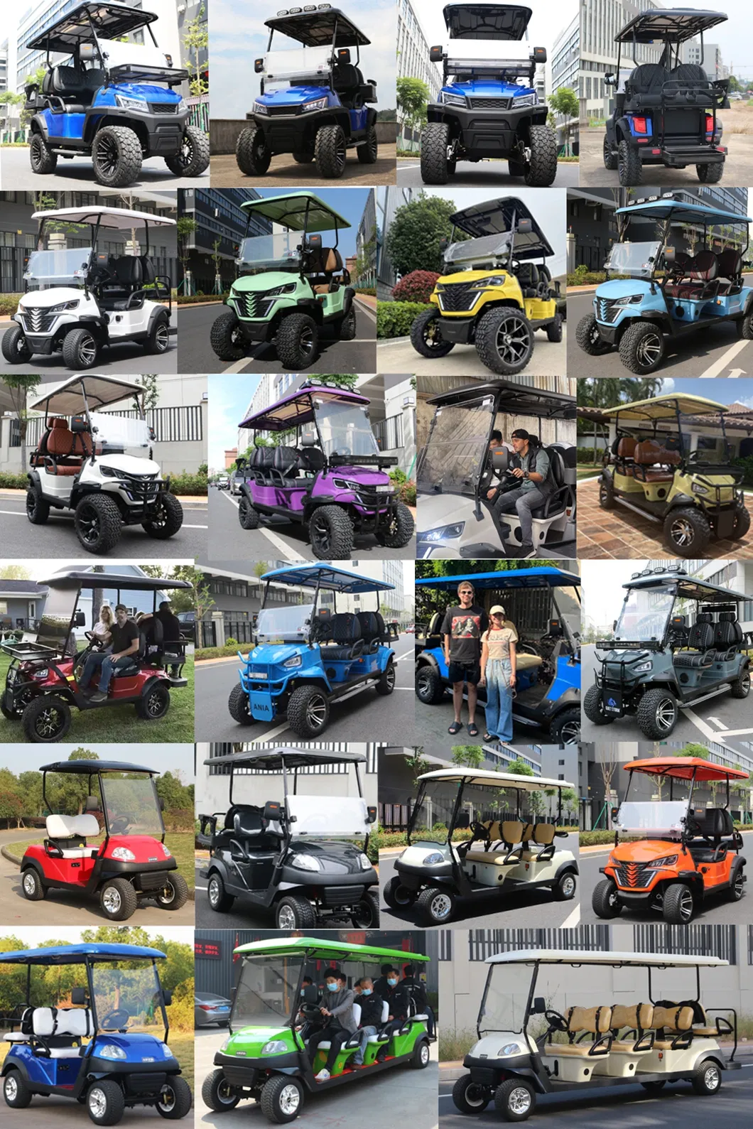 Hotel Praia Luxo 4 Passageiro Carrinho de Golfe Bateria de Lítio Club Car 4 Rodas Carrinho de Golfe Elétrico