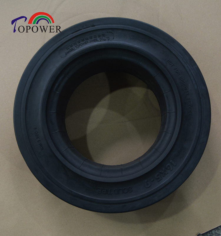 16X5-9 Pequeno Reboque Elétrico Plataforma Pneus Sólidos para Carrinho de Golfe Pneus de Borracha