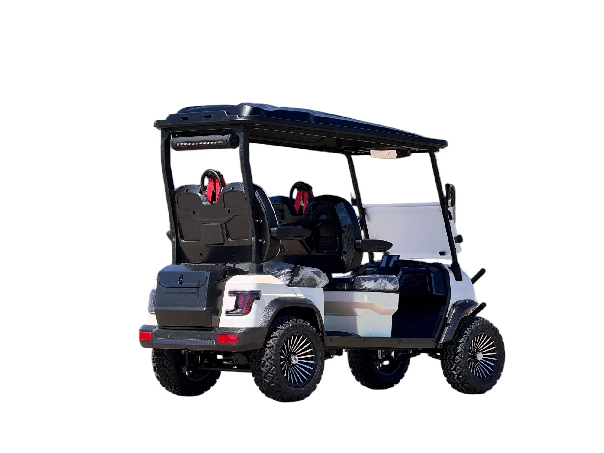 Carrinho de Golfe Elétrico de Fábrica para Quatro Pessoas Cores e Acessórios Personalizáveis Buggy Elétrico de Golfe Club Car com 3-Point Cinto de Segurança Bateria de Lítio