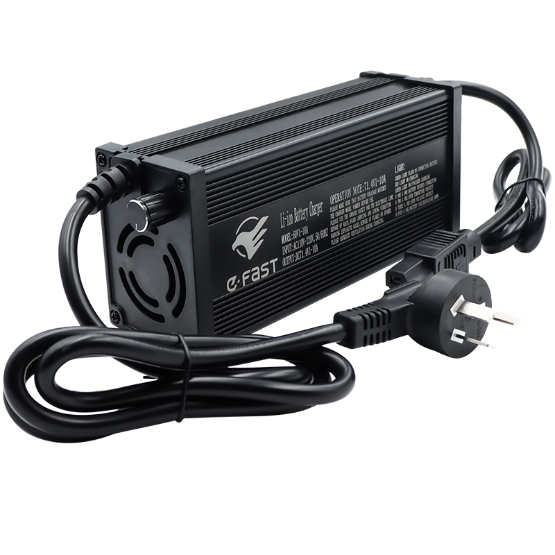 Carregador Automático de Bateria para Triciclo Elétrico de Lítio e Carro de Golfe 36V 48V 60V 72V Carregador de Bateria para Bateria de Lítio