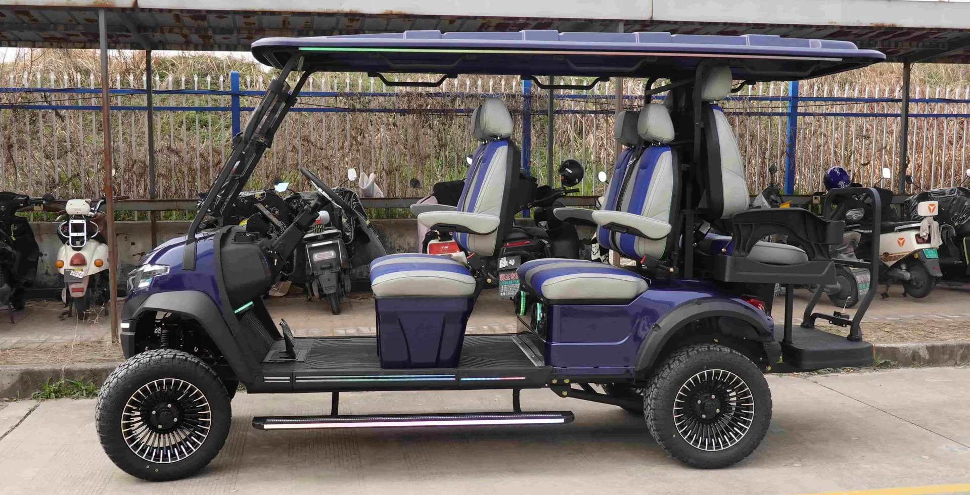 Equipamento de Golfe para Quatro Passageiros Durável com Luzes Ambientais LED 6