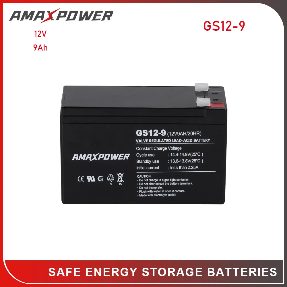 Bateria AGM de Armazenamento de Energia Recarregável 6V 12V 4ah 4.5ah 5ah 6ah 7ah 7.5ah 8ah 9ah 10ah 12ah 15ah 17ah Bateria de Chumbo Ácido para UPS/Carrinho de Golfe Marinha/RV/Camper