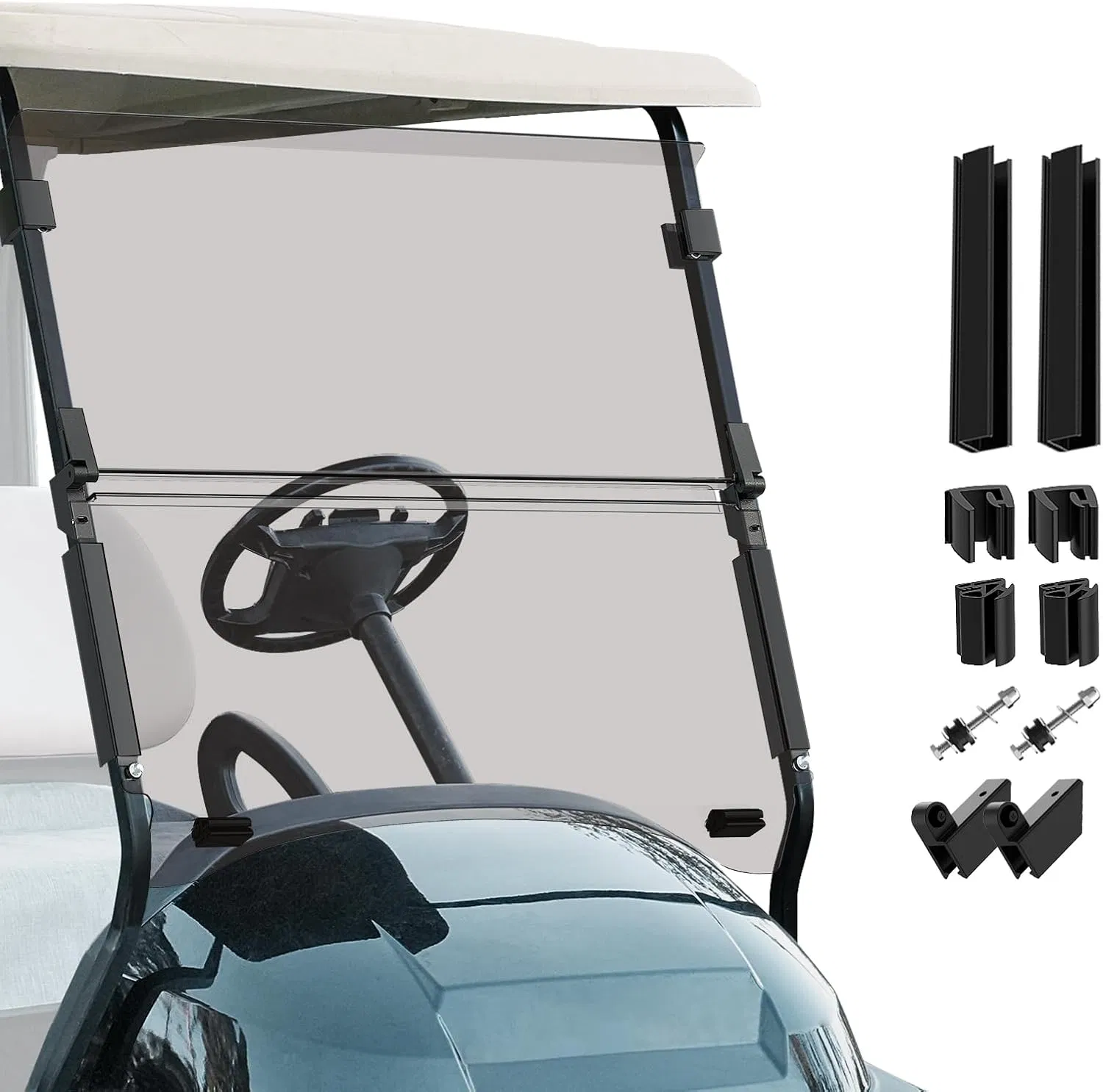 Para-brisa de Policarbonato Resistente a Arranhões para Carrinho de Golfe Club Car Precedent (2004-Up)