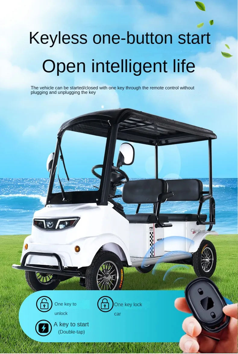 Veículo utilitário de acionamento elétrico silencioso para transporte de equipamentos de golfe